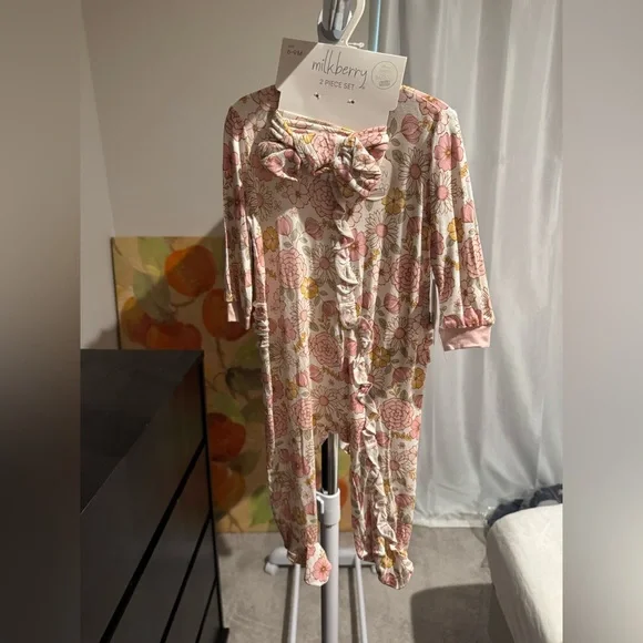 Milkberry Bamboo Floral Ruffle Set - Picture 4 of 4